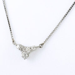 メレダイヤ デザインネックレス ネックレス Pt850 ダイヤモンド レディース ノンブランドジュエリー 【中古】nbjwl