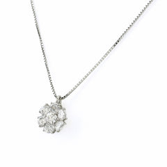 フラワーモチーフ デザインネックレス ネックレス Pt900 Pt850 ダイヤモンド レディース ノンブランドジュエリー 【中古】nbjwl