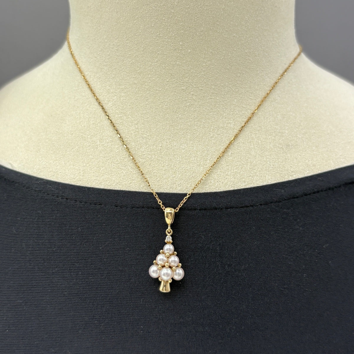 ミキモト ツリーモチーフ デザインネックレス ネックレス K18 パール