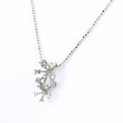 メレダイヤ デザインネックレス ネックレス K18 WG ダイヤモンド レディース ノンブランドジュエリー 【中古】nbjwl