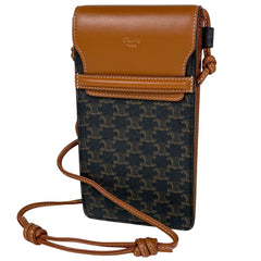 セリーヌ トリオンフ モバイルポーチ ショルダーバッグ コーティングキャンバス レディース ブランドバッグ・小物 【中古】brbag