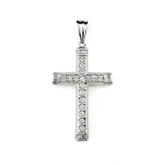 クロスモチーフ ペンダントトップ ペンダントトップ Pt900 ダイヤモンド レディース ノンブランドジュエリー 【中古】nbjwl