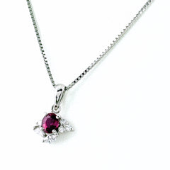 ルビー デザインネックレス ネックレス Pt900 Pt850 ルビー レディース ノンブランドジュエリー 【中古】nbjwl