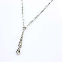 ティファニー ジャズ ドロップ ネックレス ネックレス Pt950 ダイヤモンド レディース ブランドジュエリー 【中古】brjwl