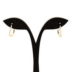 ポンテヴェキオ YG K18 750 ダイヤモンド ピアス 0.10ct レディース ブランドジュエリー 中古 brjwl