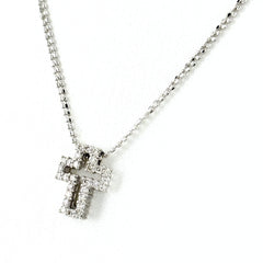 クロスモチーフ デザインネックレス ネックレス K18 WG ダイヤモンド レディース ノンブランドジュエリー 【中古】nbjwl
