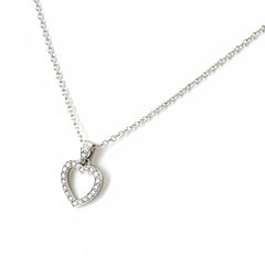 ティファニー メトロ ハート ネックレス ネックレス Pt950 ダイヤモンド レディース ブランドジュエリー 【中古】brjwl