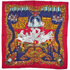 エルメス カレ90 LE PARADIS DU ROY スカーフ シルク レディース ブランドバッグ・小物 【中古】brbag