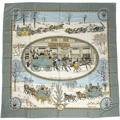 エルメス カレ90 The Bull & Mouth Regents Circus Piccadilly スカーフ シルク レディース ブランドバッグ・小物 【中古】brbag