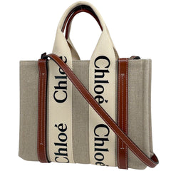 クロエ ウッディ スモール トートバッグ キャンバス レディース ブランドバッグ・小物 【中古】brbag