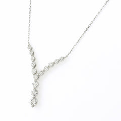 メレダイヤ デザインネックレス ネックレス Pt900 Pt850 ダイヤモンド レディース ノンブランドジュエリー 【中古】nbjwl