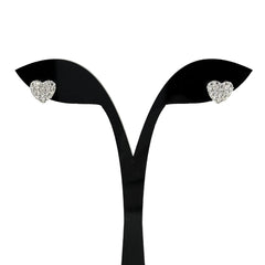 ポンテヴェキオ ハートモチーフ デザインピアス ピアス K18 WG ダイヤモンド レディース ブランドジュエリー 【中古】brjwl