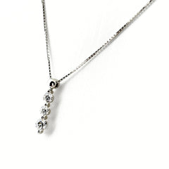 メレダイヤ デザインネックレス ネックレス Pt900 Pt850 ダイヤモンド レディース ノンブランドジュエリー 【中古】nbjwl