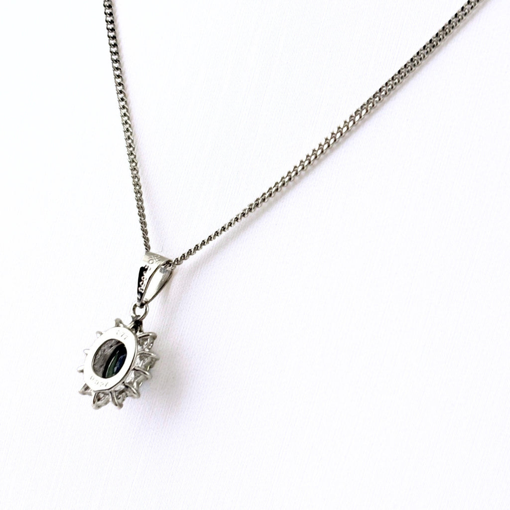 Pt850 サファイア ダイヤ ネックレス サファイア デザインネックレス ネックレス Pt850 サファイア