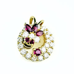 ウォルサム ルビー ペンダントトップ ペンダントトップ 750 ルビー ダイヤモンド レディース ブランドジュエリー 【中古】brjwl