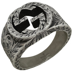 グッチ アラベスク リング 21号 シルバー925 メンズ ブランドアクセサリー 【中古】bracc