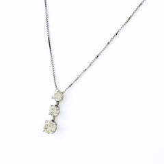 メレダイヤ デザインネックレス ネックレス K18 WG ダイヤモンド レディース ノンブランドジュエリー 【中古】nbjwl