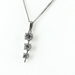 メレダイヤ デザインネックレス ネックレス Pt900 Pt850 ダイヤモンド レディース ノンブランドジュエリー 【中古】nbjwl
