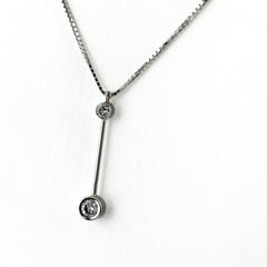 メレダイヤ デザインネックレス ネックレス Pt850 ダイヤモンド レディース ノンブランドジュエリー 【中古】nbjwl