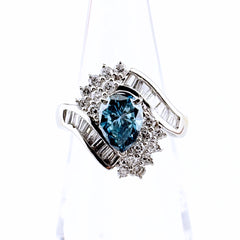 Pt900 トリートメントダイヤ リング 7.5号 1.28ct レディース ノンブランドジュエリー 中古 nbjwl