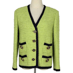 グッチ ロゴボタン ノーカラー ジャケット アウター その他ジャケット 綿 ナイロン レーヨン レディース ブランドアパレル 【中古】brapp