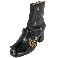 グッチ GGマーモント サイドジップ ショートブーツ 靴 ブーツ レザー レディース ブランドアパレル 【中古】brapp