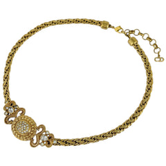 クリスチャンディオール ラインストーン ネックレス GP レディース ブランドアクセサリー 【中古】bracc