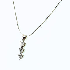 メレダイヤ ネックレス Pt850 ダイヤモンド レディース ノンブランドジュエリー 【中古】nbjwl
