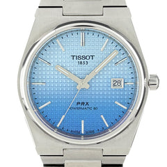 ティソ PRX パワーマティック 80 アイスブルーカメレオン T137.407.11.351.01 腕時計 SS 自動巻き ブルー系 メンズ 時計 【中古】wtcbb