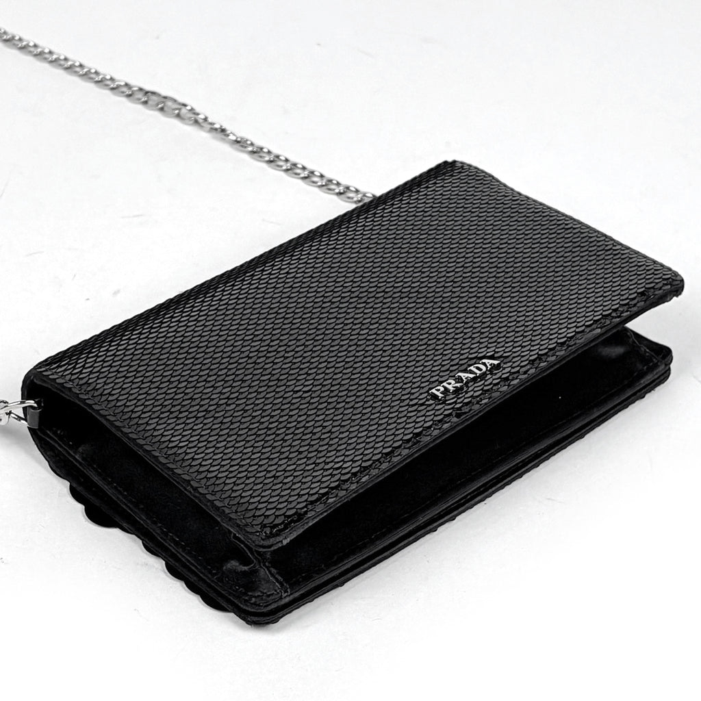 PRADA サテン ショルダーバッグ レディー ブラック 美品 PRADA プラダ