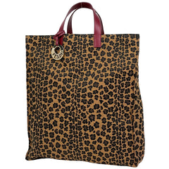 フェンディ レオパード柄 トートバッグ キャンバス 8BH173 レディース ブランドバッグ・小物 【中古】brbag