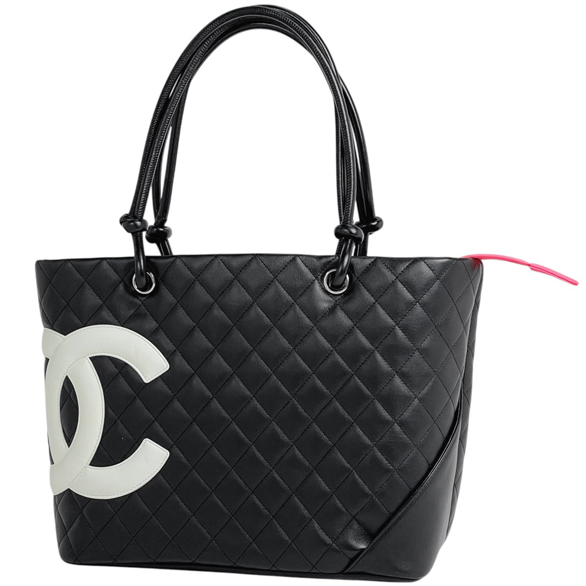 美品　CHANEL カンボンライン　トート　ラージ シャネル カンボンライン ラージ トートバッグ レザー レディース