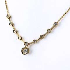 メレダイヤ ネックレス K18 ダイヤモンド レディース ノンブランドジュエリー 【中古】nbjwl