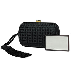 ボッテガヴェネタ イントレチャート フリンジ クラッチバッグ シルク レディース ブランドバッグ・小物 【中古】brbag