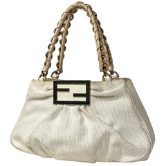 フェンディ ズッカロゴ チェーン ハンドバッグ キャンバス 8BR615 レディース ブランドバッグ・小物 【中古】brbag