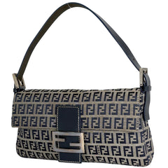 フェンディ ズッキーノ柄 マンマバケット ショルダーバッグ キャンバス レディース ブランドバッグ・小物 【中古】brbag