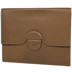 エルメス ファコ クラッチバッグ レザー 〇N レディース ブランドバッグ・小物 【中古】brbag