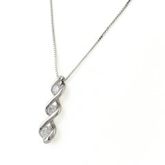 メレダイヤ デザインネックレス ネックレス Pt850 Pt900 ダイヤモンド レディース ノンブランドジュエリー 【中古】nbjwl