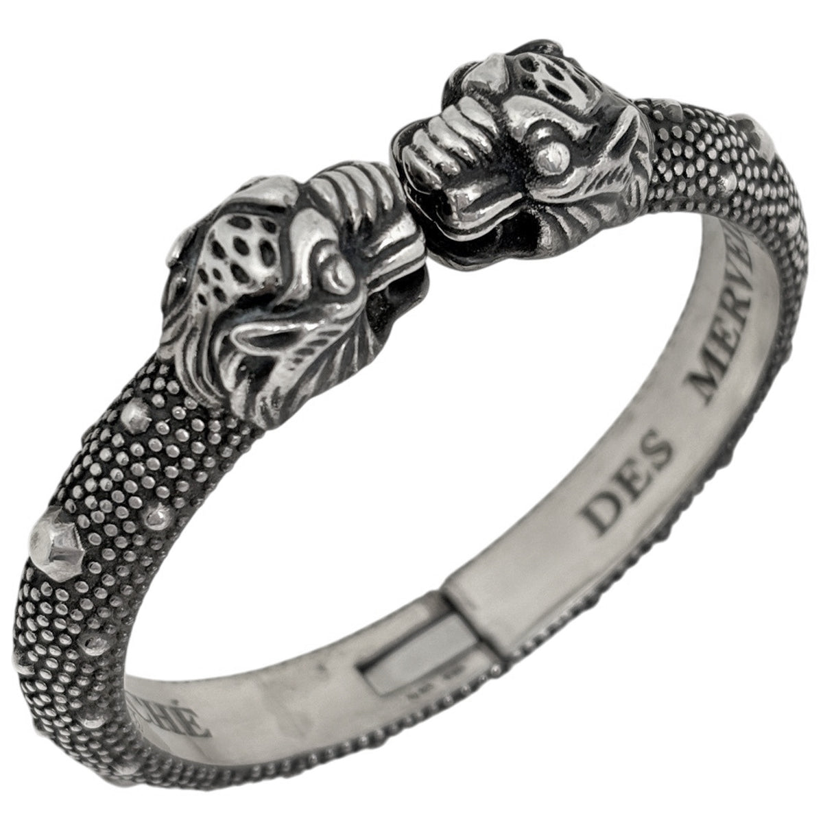 正規　GUCCI タイガーヘッドバングル キャットブレスレット 19 グッチ タイガーヘッド バングル シルバー925 レディース ブランド
