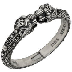 グッチ タイガーヘッド バングル シルバー925 レディース ブランドアクセサリー 【中古】bracc
