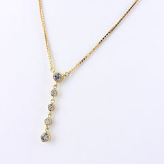 ダイヤモンド デザインネックレス ネックレス K18 ダイヤモンド レディース ノンブランドジュエリー 【中古】nbjwl