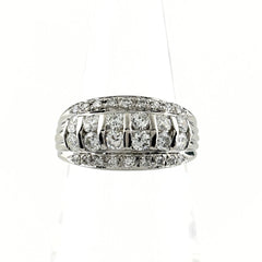 メレダイヤ デザインリング リング 12号 Pt900 ダイヤモンド レディース ノンブランドジュエリー 【中古】nbjwl