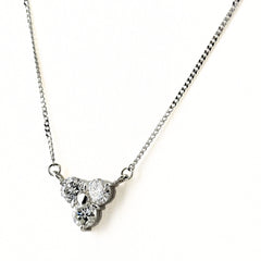 ダイヤモンド ネックレス Pt850 ダイヤモンド レディース ノンブランドジュエリー 【中古】nbjwl