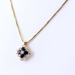 サファイア デザインネックレス ネックレス K18 750 サファイア レディース ノンブランドジュエリー 【中古】nbjwl