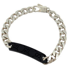 グッチ ロゴ ブレスレット シルバー925 レディース ブランドアクセサリー 【中古】bracc