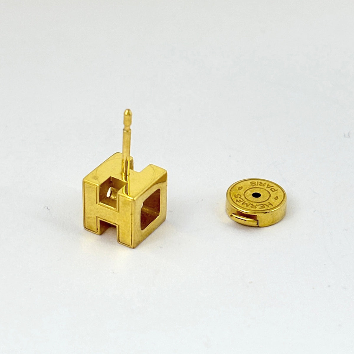 エルメス カージュドアッシュ Hキューブ ピアス GP レディース
