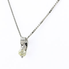 ダイヤモンド デザインネックレス ネックレス K18 WG ダイヤモンド レディース ノンブランドジュエリー 【中古】nbjwl