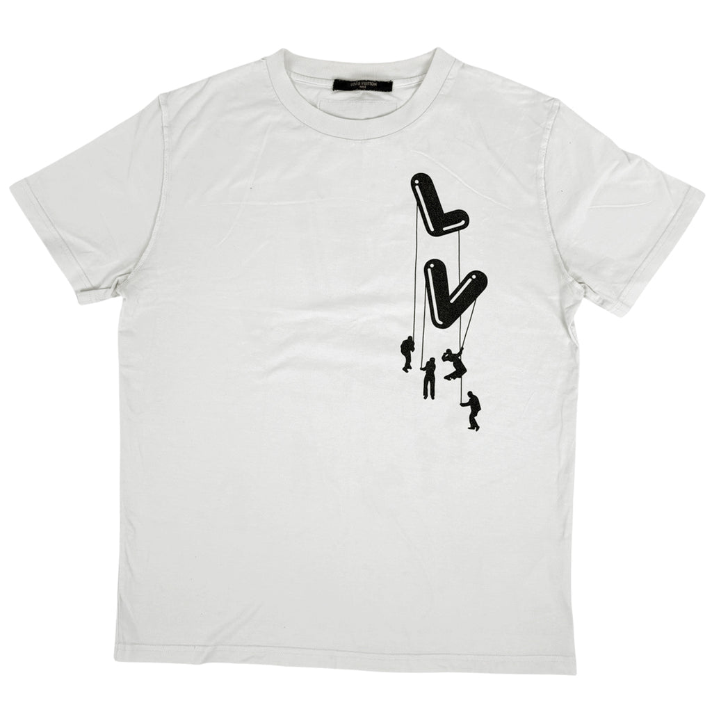 ルイ・ヴィトン ロゴ 半袖 Tシャツ トップス コットン メンズ 