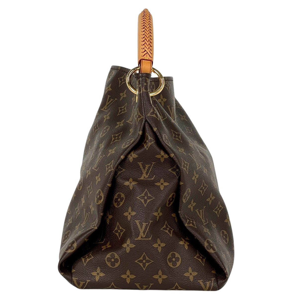 新品同様 LOUIS VUITTON ルイヴィトン アーツィーMM ショルダーバッグ M40249 モノグラム PVC レザー ゴールド金具 中古 4b006927 LOUIS VUITTON（ルイ・ヴィトン） アーツィーMM ワンショルダーバッグ
