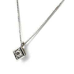 ダイヤモンド デザインネックレス ネックレス Pt900 Pt850 ダイヤモンド レディース ノンブランドジュエリー 【中古】nbjwl